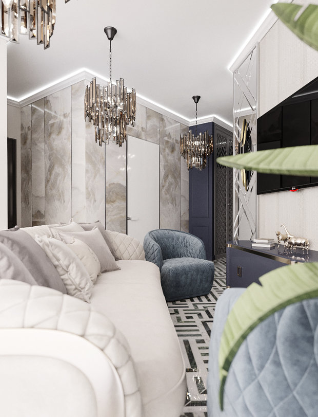 Фото из портфолио Апартаменты 1703 в ЖК Аю-Даг – фотографии дизайна интерьеров на INMYROOM