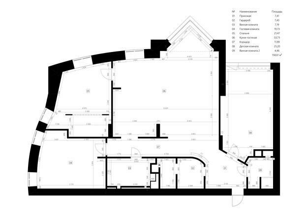 Фотография: Планировки в стиле , Эклектика, Квартира, Проект дня, Москва, 4 и больше, Более 90 метров, Монолитно-кирпичный, Анастасия Федоровская – фото на INMYROOM