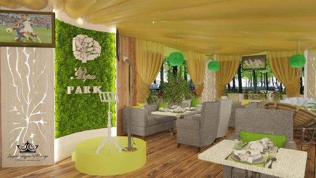 Фото из портфолио Летняя веранда ресторана Вера парк – фотографии дизайна интерьеров на INMYROOM