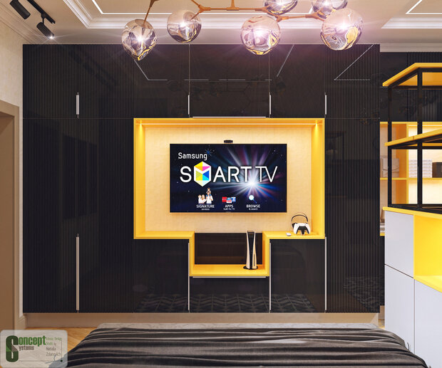 Фото из портфолио Проект дома  Урбан-вилла 2 этаж – фотографии дизайна интерьеров на INMYROOM