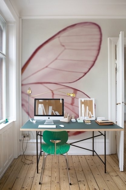 Фотография: Кабинет в стиле Минимализм, Декор интерьера, Декор дома, Обои, Стены, Картины, Принт, Панно, Roommy.ru – фото на INMYROOM