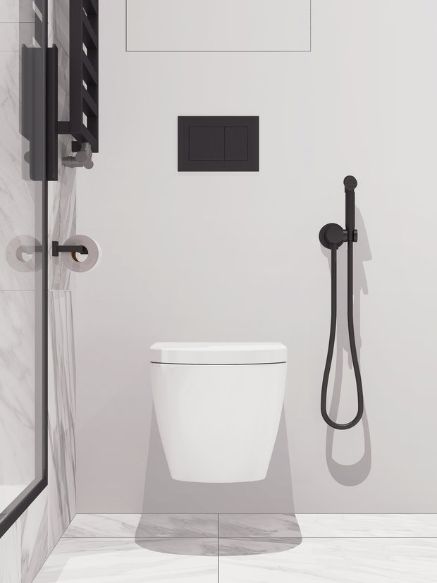 Фотография: Ванная в стиле Скандинавский, Современный, Минимализм, Квартира, Проект недели, Санкт-Петербург, Кирпичный дом, 3 комнаты, 40-60 метров, Bobo.space – фото на INMYROOM