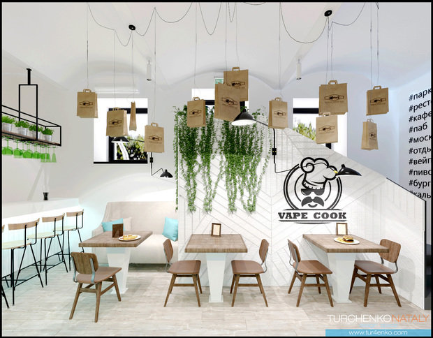 Фото из портфолио Дизайн вейп бара Паркрафт – фотографии дизайна интерьеров на INMYROOM