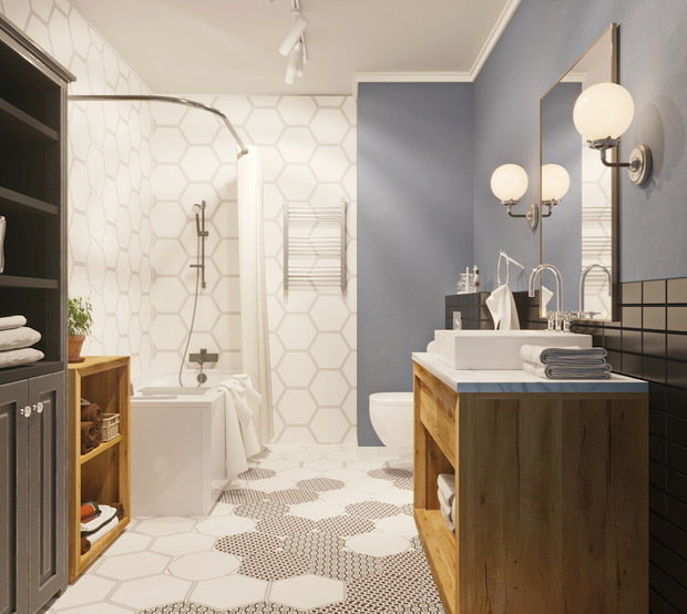Фото из портфолио 3 к.кв. в скандинавском стиле  – фотографии дизайна интерьеров на INMYROOM