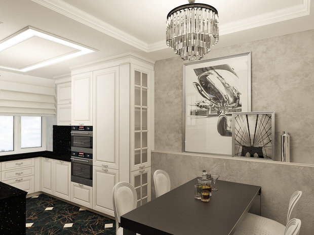 Фото из портфолио Квартира на 20-м этаже – фотографии дизайна интерьеров на INMYROOM