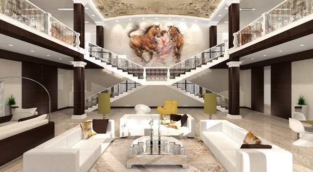 Фото из портфолио Загородный дом 1600 кв.м. – фотографии дизайна интерьеров на INMYROOM