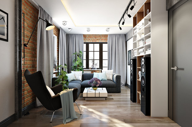 Фото из портфолио Компакт-LOFT на Шаумяна – фотографии дизайна интерьеров на INMYROOM