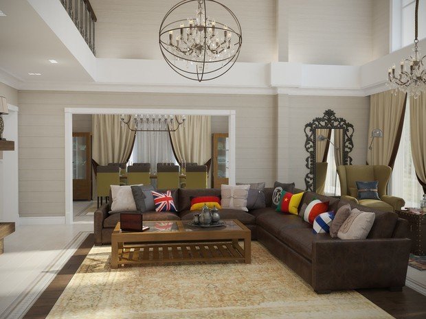 Фотография: Гостиная в стиле Прованс и Кантри, Классический, Дом, Советы, Дача, оксана евдокимова, мм-2 – фото на INMYROOM