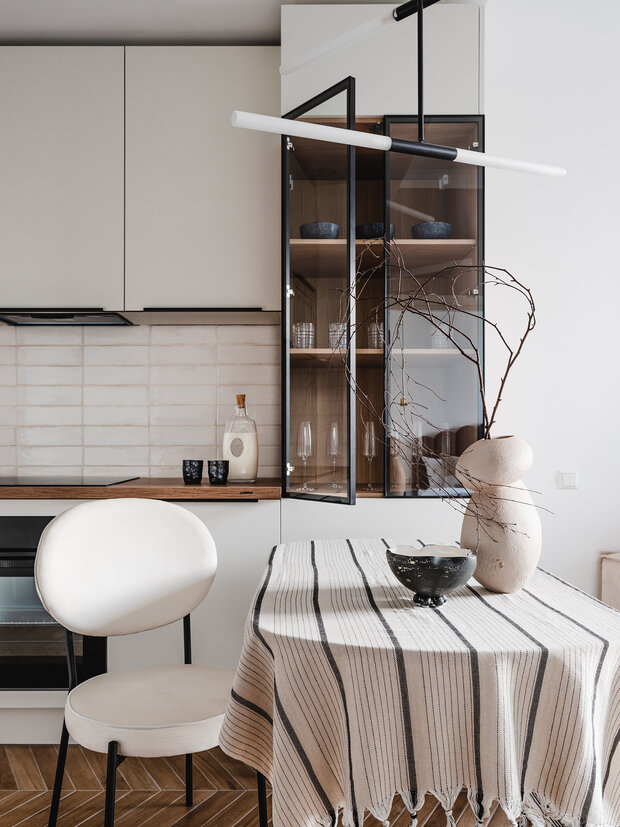Фотография: Кухня и столовая в стиле Скандинавский, Современный, Эко, Малогабаритная квартира, Квартира, Проект дня, Москва, 2 комнаты, до 40 метров, Arhstagram, Ана Петкович – фото на INMYROOM