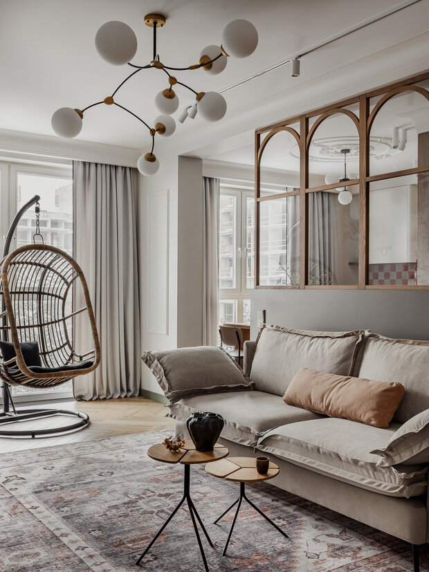 Фотография: Гостиная в стиле Современный, Эко, Квартира, Проект дня, Минск, 3 комнаты, Анастасия Венедчук – фото на INMYROOM
