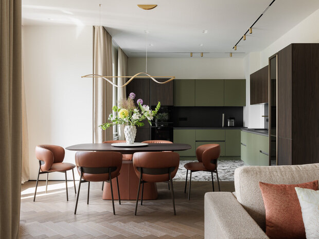 Фотография: Кухня и столовая в стиле Современный, Минимализм, Квартира, Проект недели, Санкт-Петербург, 3 комнаты, Более 90 метров, NG-Design, Наталья Пальцева – фото на INMYROOM
