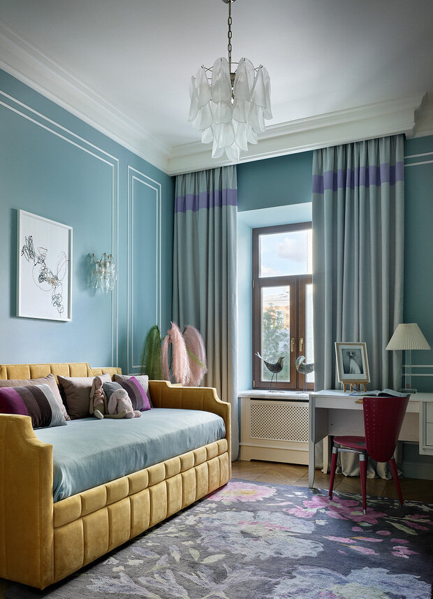 Фотография: Детская в стиле Классический, Эклектика, Квартира, Проект недели, Москва, Кирпичный дом, 4 и больше, Более 90 метров, Алиса Шабельникова, #эксклюзивныепроекты – фото на INMYROOM
