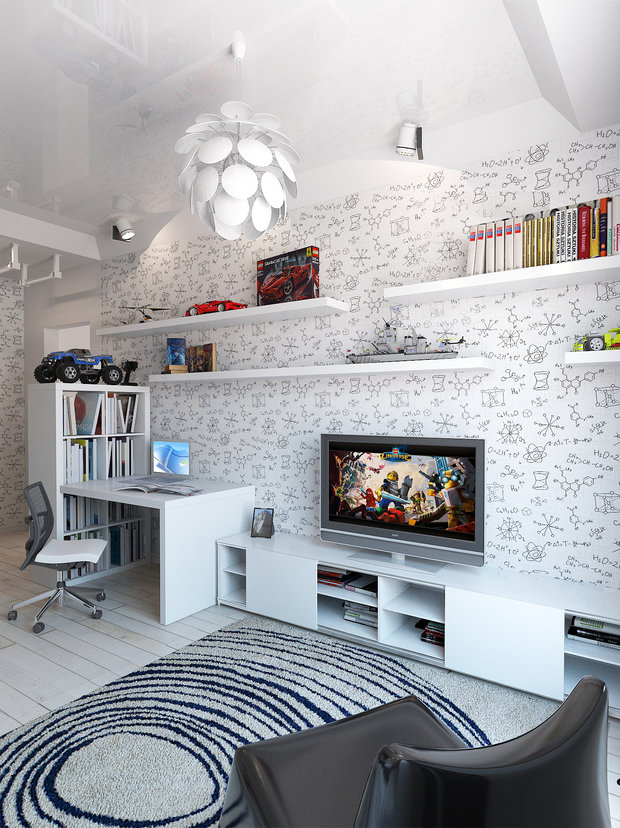 Фотография: Детская в стиле Хай-тек, Декор интерьера, Квартира, Christopher Guy, Massive, HOFF, Дома и квартиры, IKEA, Проект недели – фото на INMYROOM