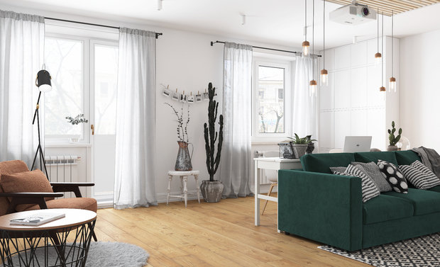 Фото из портфолио Трехкомнатная квартира на мансардном этаже. – фотографии дизайна интерьеров на INMYROOM