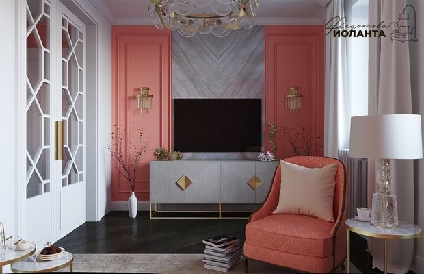 Фото из портфолио ЖК Коралл (гостиная) – фотографии дизайна интерьеров на INMYROOM