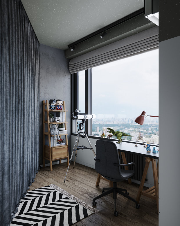 Фотография: Детская в стиле Лофт, Эклектика, Квартира, Проект недели, Москва, Макс Жуков, To Taste, 3 комнаты, 60-90 метров – фото на INMYROOM