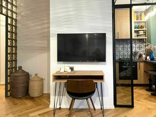 Фотография: Кабинет в стиле Современный, Проект недели, ремонт хрущевки, Хрущевка, до 40 метров, интерьер хрущевке – фото на INMYROOM