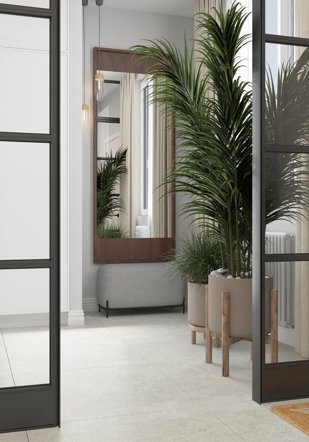 Визуализация интерьера прихожей в стиле минимализм