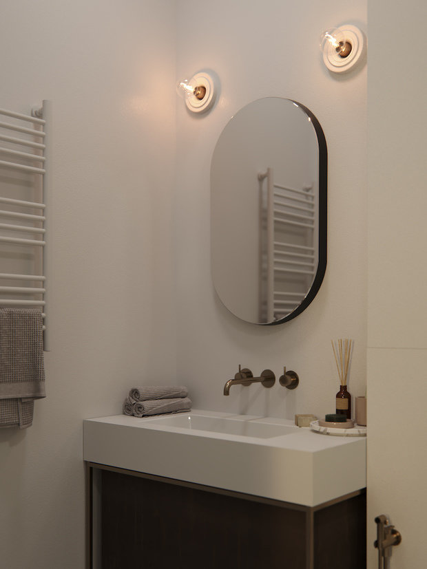 Фотография: Ванная в стиле Скандинавский, Современный, Квартира, Проект недели, Минск, Евгения Лыкасова, 2 комнаты, 60-90 метров, J.Lykasova Studio – фото на INMYROOM