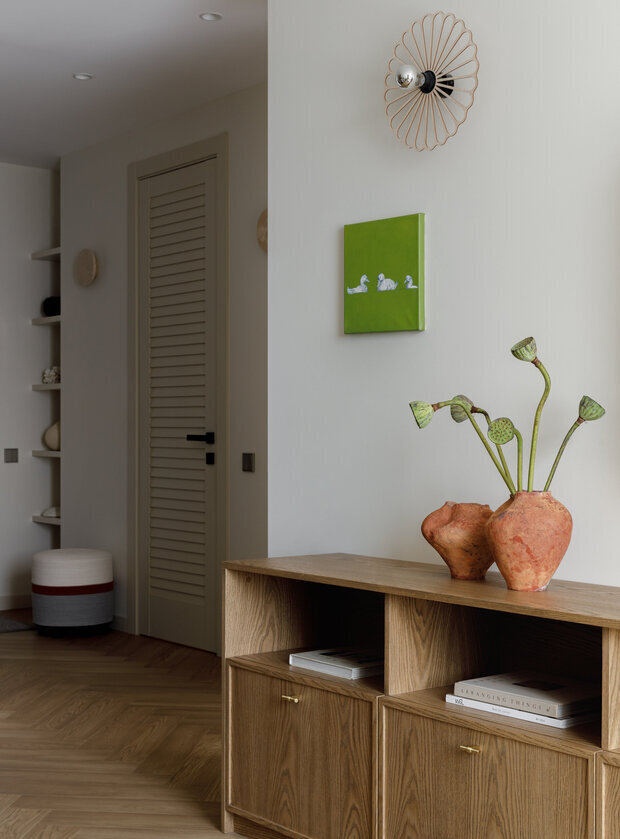 Фотография: Прихожая в стиле Современный, Малогабаритная квартира, Квартира, Проект дня, 1 комната, до 40 метров, Лина Князева, современный с элементами скандинавского – фото на INMYROOM