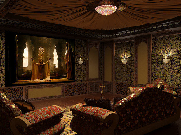 Фото из портфолио Проект домашнего кинотеатра в восточном стиле (пос.Ватутенки) – фотографии дизайна интерьеров на INMYROOM