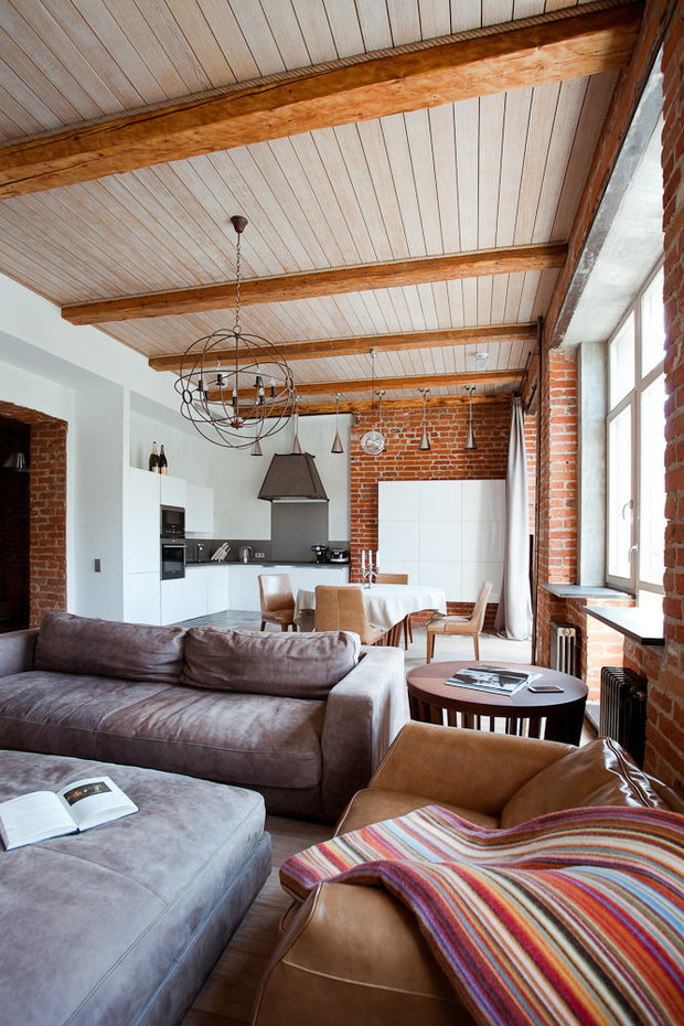 Фотография: Кухня и столовая в стиле Лофт, Квартира, Проект недели, Сталинка, 4 и больше, Более 90 метров, Ольга Боровикова, Ирина Николаева, Студия Art-B.O.S, энциклопедия_интерьер – фото на INMYROOM