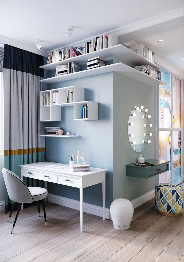 Фотография: Кабинет в стиле Эклектика, Квартира, Проект недели, Москва, Татьяна Безверхая, 4 и больше, Более 90 метров, TB Design – фото на INMYROOM