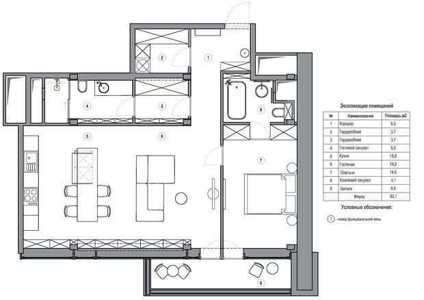 Фото из портфолио Квартира ЖК Версис – фотографии дизайна интерьеров на INMYROOM