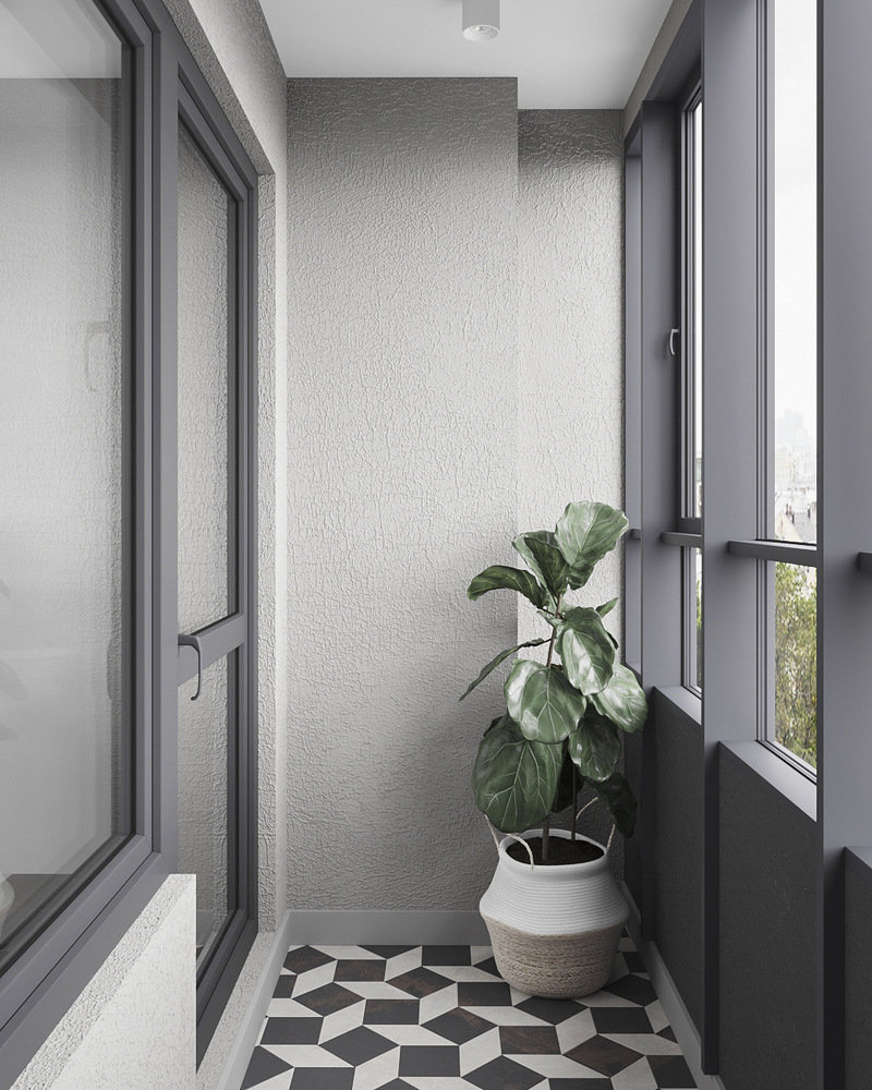 Фотография: Балкон в стиле Современный, Квартира, Проект недели, Санкт-Петербург, 3 комнаты, 60-90 метров, Екатерина Третьякова, Tretiakova Interior – фото на INMYROOM