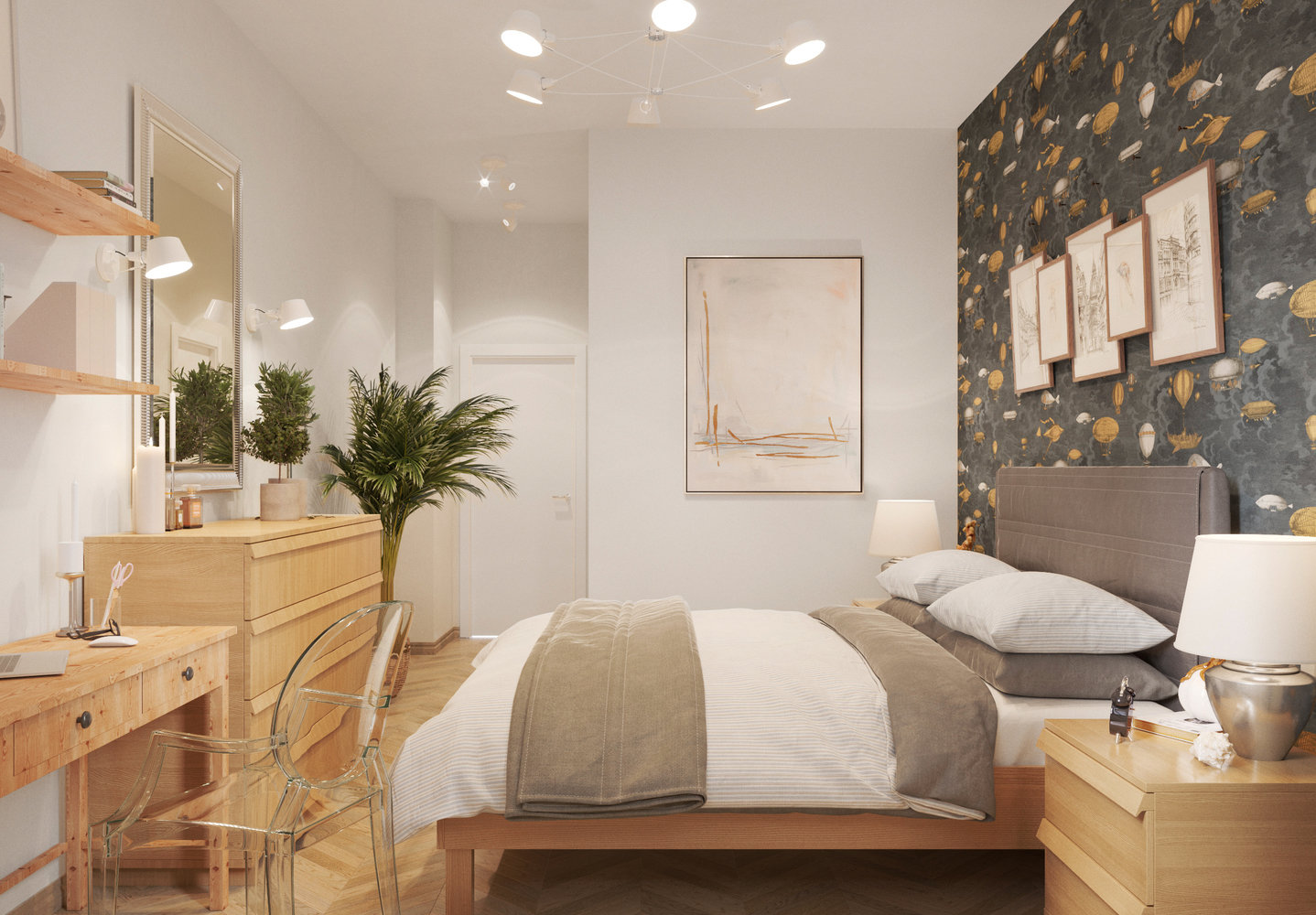 Фотография: Спальня в стиле Современный, Квартира, Проект недели, Москва, Юлия Чернова, Сталинка, 3 комнаты, 60-90 метров, Алина Ануфриева – фото на INMYROOM Фотография: Спальня в стиле Современный, Квартира, Проект недели, Москва, Юлия Чернова, Сталинка, 3 комнаты, 60-90 метров, Алина Ануфриева – фото на INMYROOM