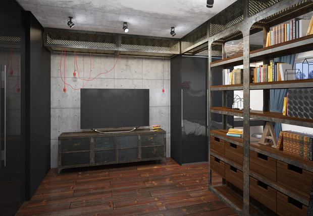 Фотография: Гостиная в стиле Лофт, Проект недели, П-3М, GM-Interior – фото на INMYROOM