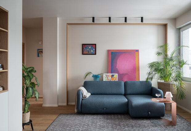 Фотография: Гостиная в стиле Современный, Эко, Квартира, Проект недели, Минск, 3 комнаты, 60-90 метров, Елена Ерашевич – фото на INMYROOM