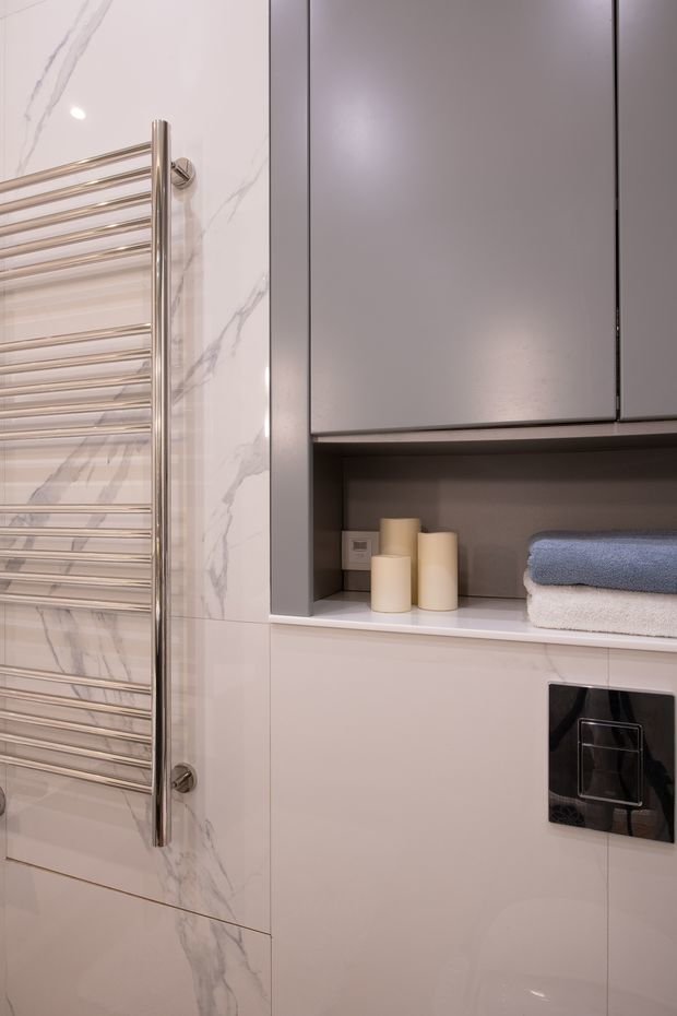 Фотография: Ванная в стиле Современный, Минимализм, Квартира, Проект дня, Москва, Buro Brainstorm, 3 комнаты, 60-90 метров – фото на INMYROOM