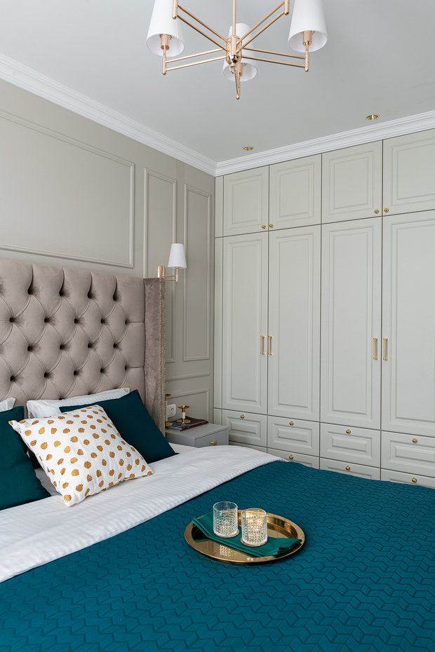 Фотография: Спальня в стиле Классический, Современный, Квартира, Проект недели, Москва, 4 и больше, Более 90 метров, Анна Шаповалова – фото на INMYROOM