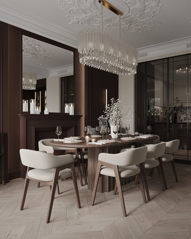 Фото из портфолио Дизайн-проект квартиры в ЖК «Victory Park Residences (Виктори Парк Резиденсез)» в стиле неоклассика – фотографии дизайна интерьеров на INMYROOM