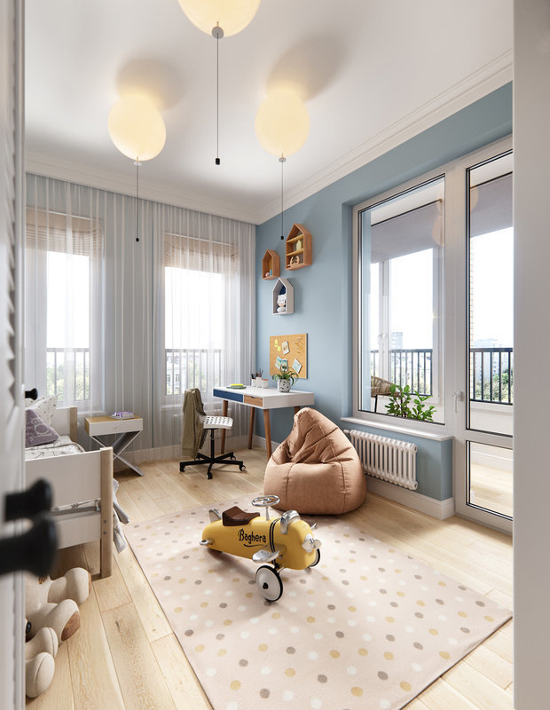 Фотография: Детская в стиле Скандинавский, Современный, Квартира, Проект дня, Москва, 3 комнаты, 60-90 метров, Олег Минц – фото на INMYROOM