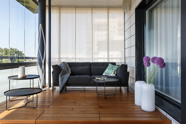 Интерьер гостиной в современном стиле с элементами минимализма