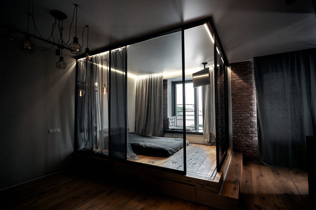 Фото из портфолио Угловая раздвижная интерьерная система raumplus – фотографии дизайна интерьеров на INMYROOM