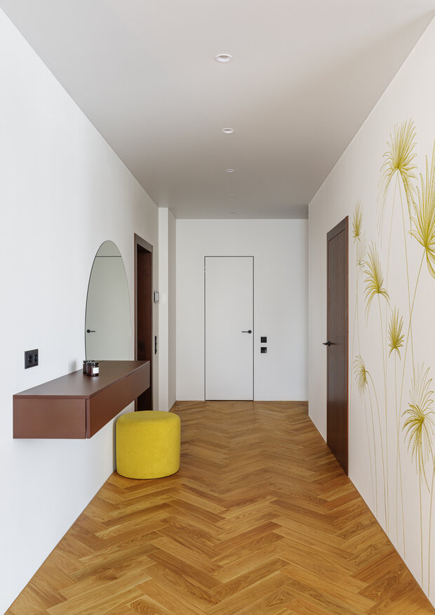 Фотография: Прихожая в стиле Современный, Эклектика, Квартира, Проект дня, Воронеж, 3 комнаты, Более 90 метров, Олеся Логунова, Полина Пешкова, Collage.Studio – фото на INMYROOM