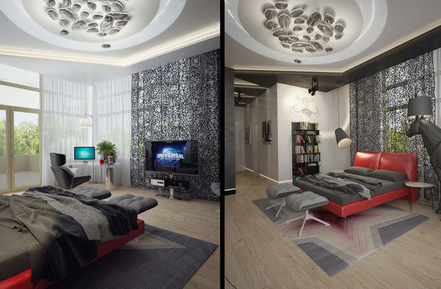 Фото из портфолио красное и черное – фотографии дизайна интерьеров на INMYROOM
