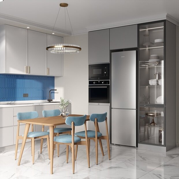 Фото из портфолио Акцентный голубой – фотографии дизайна интерьеров на INMYROOM