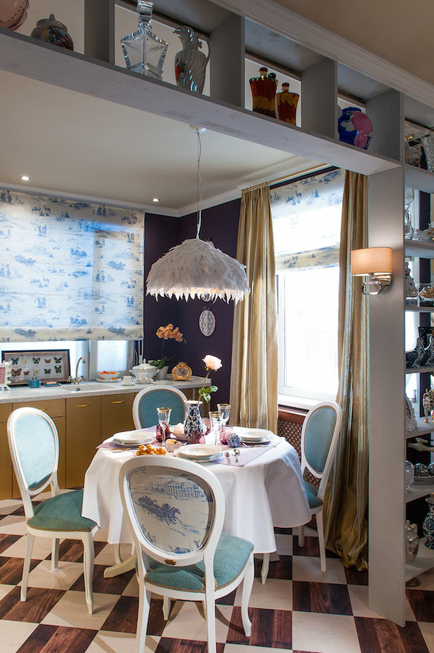 Фотография: Кухня и столовая в стиле Прованс и Кантри, Эклектика, Гостиная, Дом, Дома и квартиры – фото на INMYROOM
