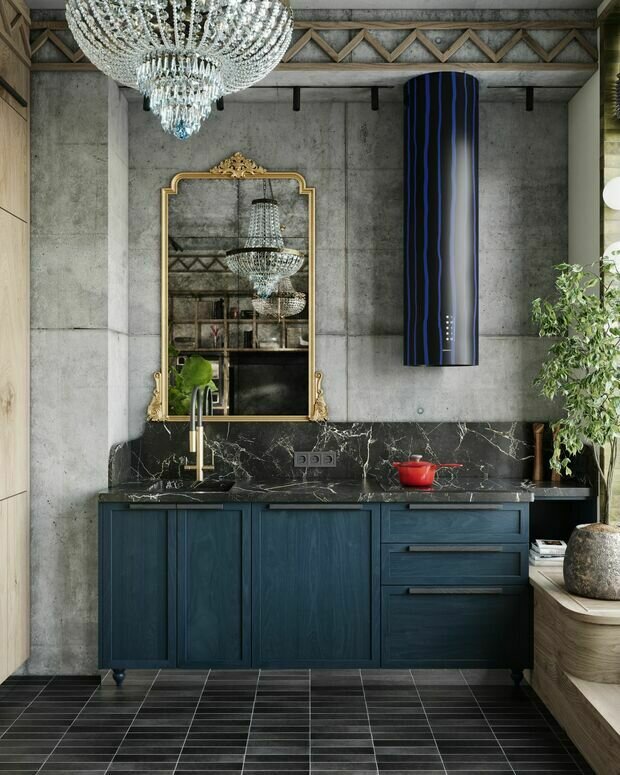 Фотография: Кухня и столовая в стиле Лофт, Современный, Эклектика, Квартира, Проект дня, Санкт-Петербург, 2 комнаты, 40-60 метров, ToTaste.studio – фото на INMYROOM