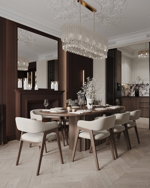 Фото из портфолио Дизайн-проект квартиры в ЖК «Victory Park Residences (Виктори Парк Резиденсез)» в стиле неоклассика – фотографии дизайна интерьеров на INMYROOM