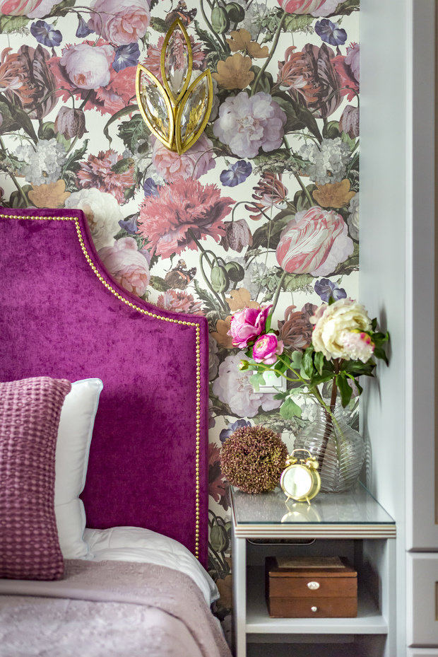 Фотография: Спальня в стиле Современный, Классический, Квартира, Проект недели, Москва, Кирпичный дом, 4 и больше, 60-90 метров, Юлия Левина – фото на INMYROOM