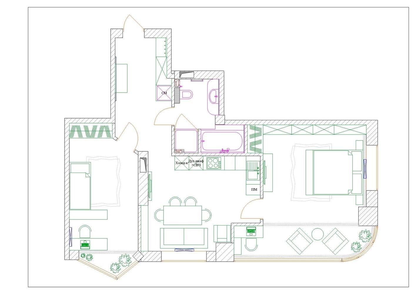 План с расстановкой мебели