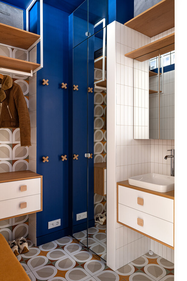 Фотография: Ванная в стиле Современный, Эклектика, Квартира, Проект дня, Москва, 3 комнаты, Более 90 метров, Анна Малютина, ЖК «Одинград» – фото на INMYROOM