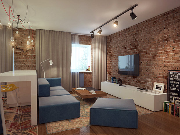 Фото из портфолио Холостятский Loft. Город Пермь. – фотографии дизайна интерьеров на INMYROOM