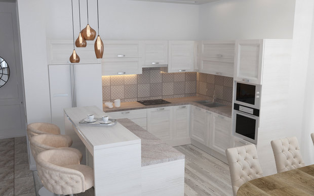 Фото из портфолио Дизайн проект коттеджа в Михайловке – фотографии дизайна интерьеров на INMYROOM