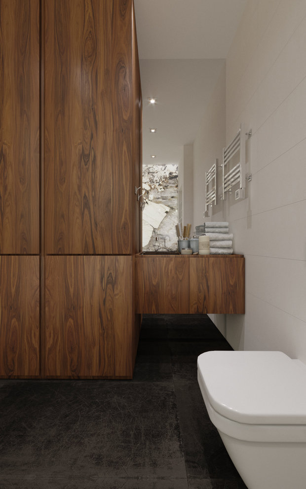 Фотография: Ванная в стиле Минимализм, Современный, Квартира, Проект недели, Санкт-Петербург, 4 и больше, Более 90 метров, Odo Studio – фото на INMYROOM